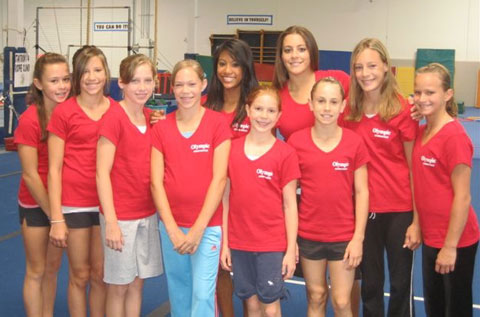 Team helpers on National Gymnastics Day