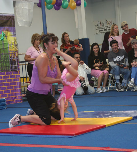 Tumbling with coach Tracey